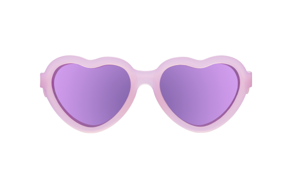 BABIATORS Polarized Hearts, Frosted Pink, polarizační zrcadlové sluneční brýle, růžové, 3-5Y