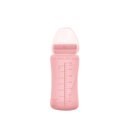Everyday Baby skleněná láhev s brčkem 240 ml, Rose Pink